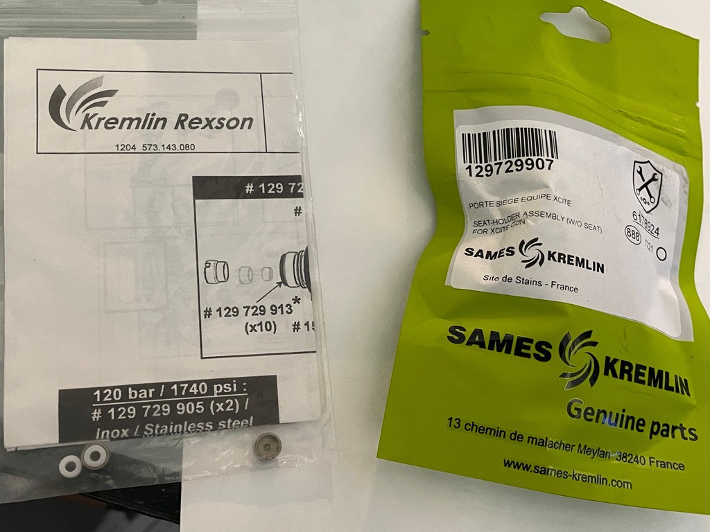 SAMES KREMLIN XCITE GUN DIFFUSER  129-729-907  + PACK OF 2 SEATS 129-729-905