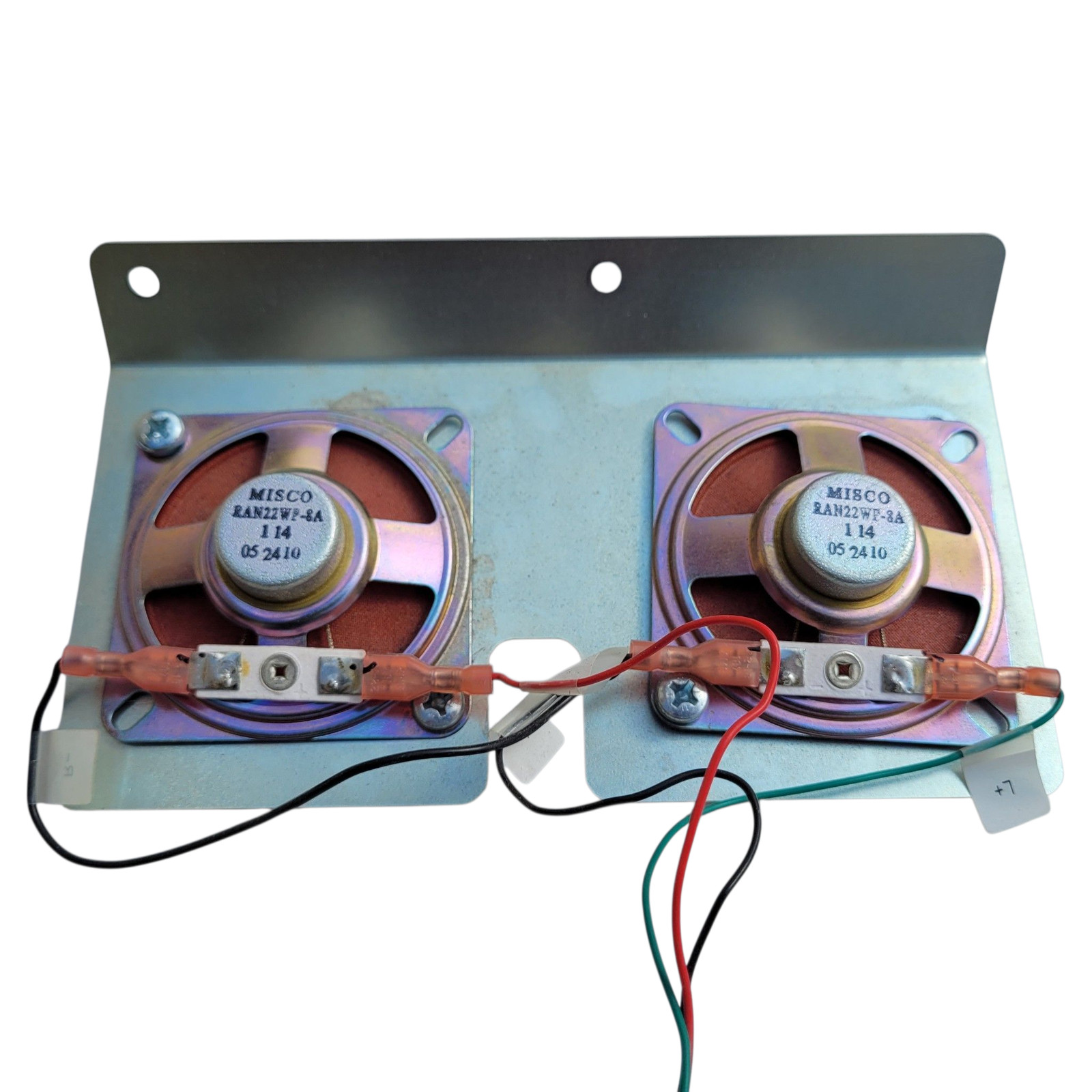 2 ATM Speakers 2.5 X 2.5 Diebold ATM Set of Right and Left with Metal Bracket