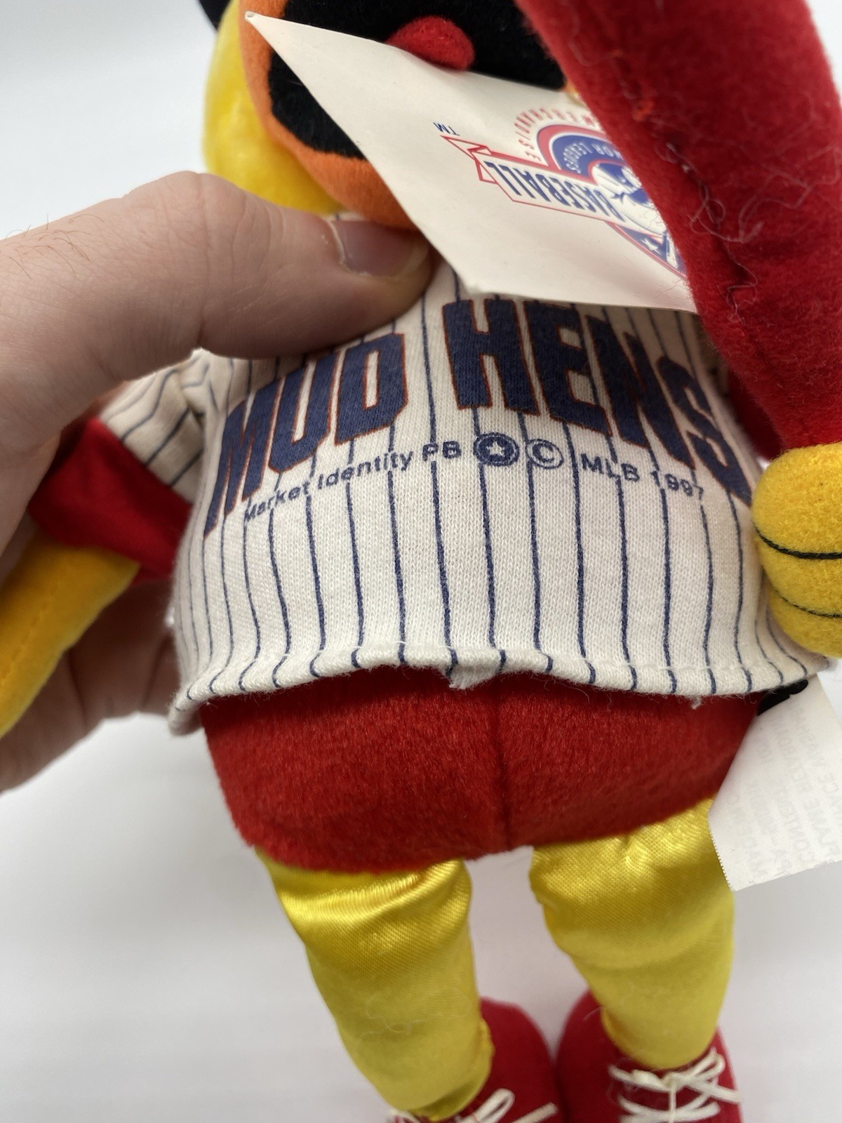 Vintage Toldeo Mud Hens Mascot Plush 1997 Minor League Baseball MLB