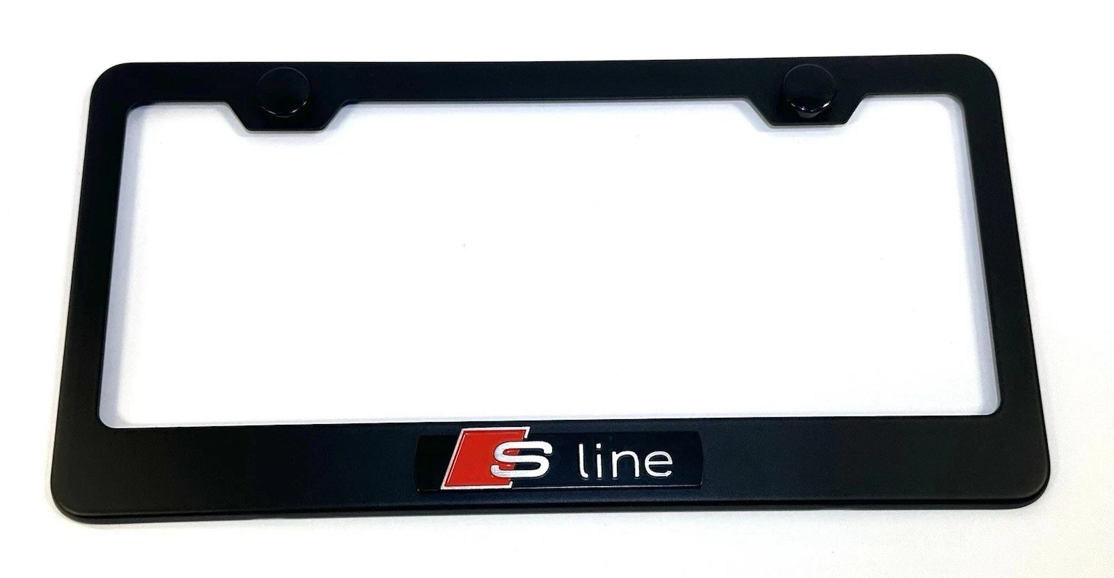 3D S Line  Quattro Stainless Steel Black Finished License Plate Frame