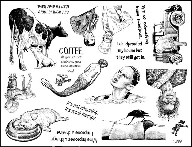 Unmounted Rubber Stamp Plate, Unmounted/Uncut Pink Rubber Stamps