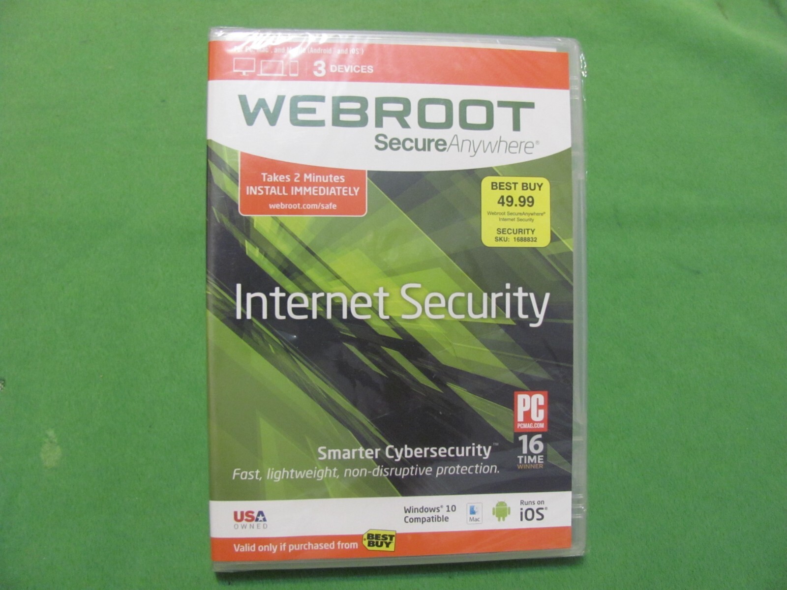 Webroot Secure Anywhere Internet Security Factory Sealed NEW