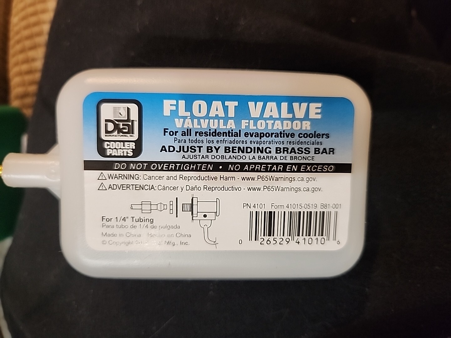 1/4" Evaporative/Swamp Cooler Float Valve