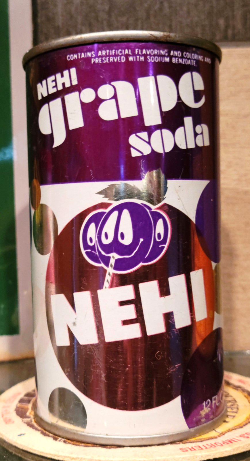 1966 NEHI GRAPE JUICE TAB SODA CAN ROYAL CROWN COLA COMPANY COLUMBUS GEORGIA