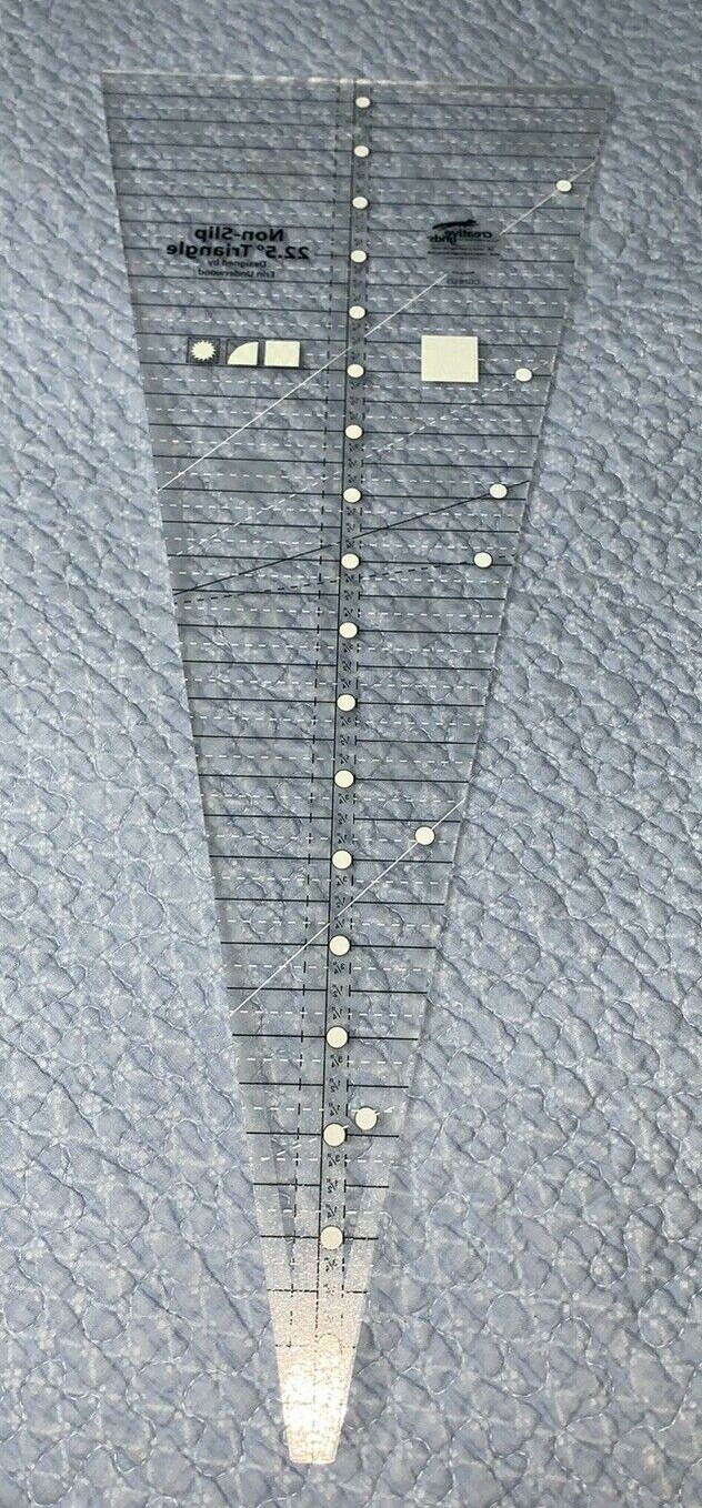 Creative Grids Non-Slip 22.5 Degree Triangle Dresden Plate Ruler CGREU3