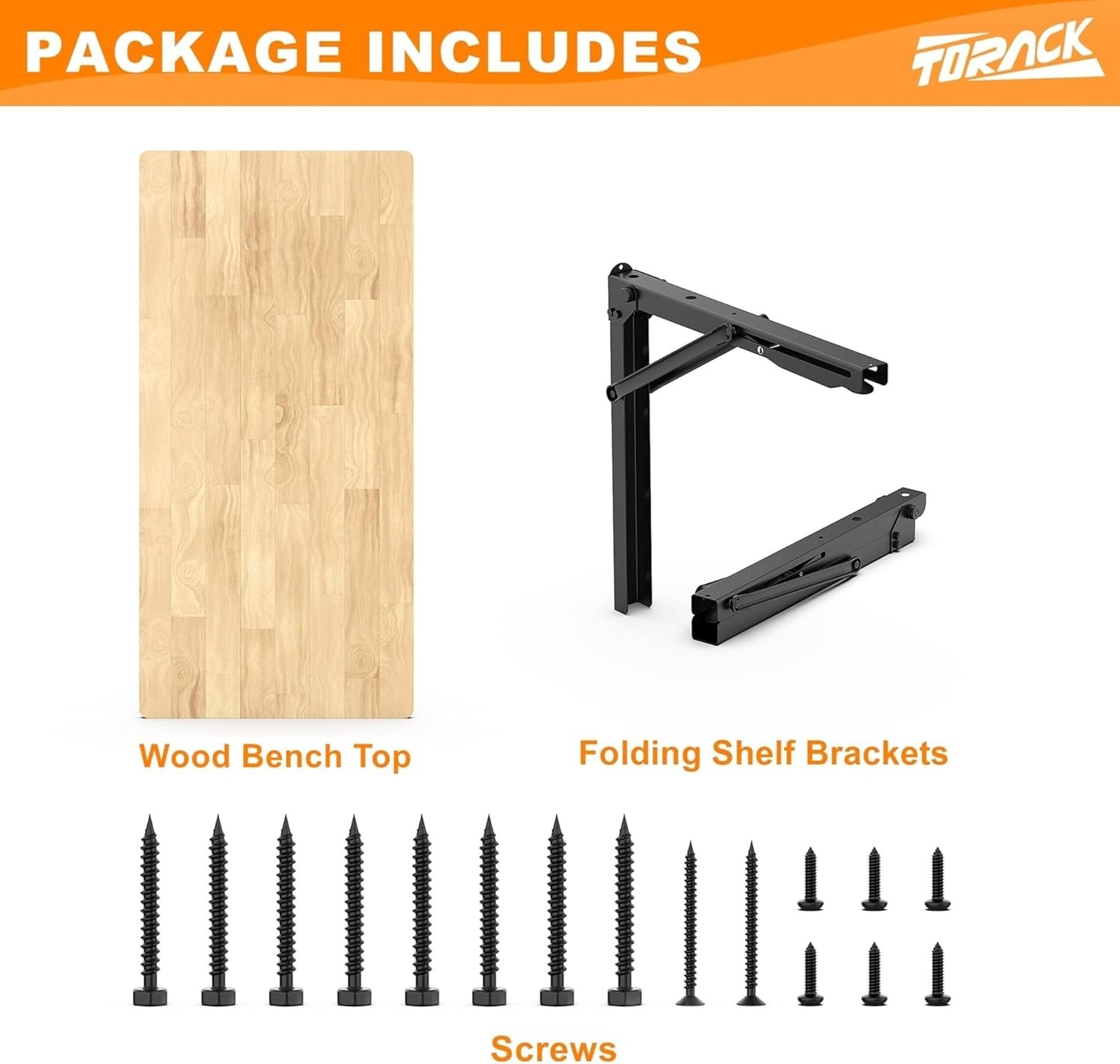 Heavy Duty Wall Mounted Folding Workbench, Space-Saving Collapsible Table 32x18"