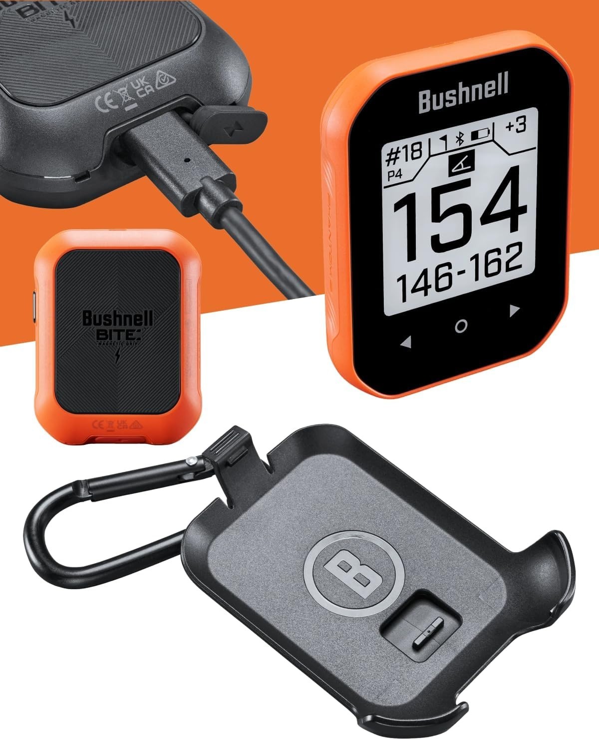 Bushnell Phantom 3 Touchscreen Handheld Golf GPS Slope Rangefinder - Orange -NEW