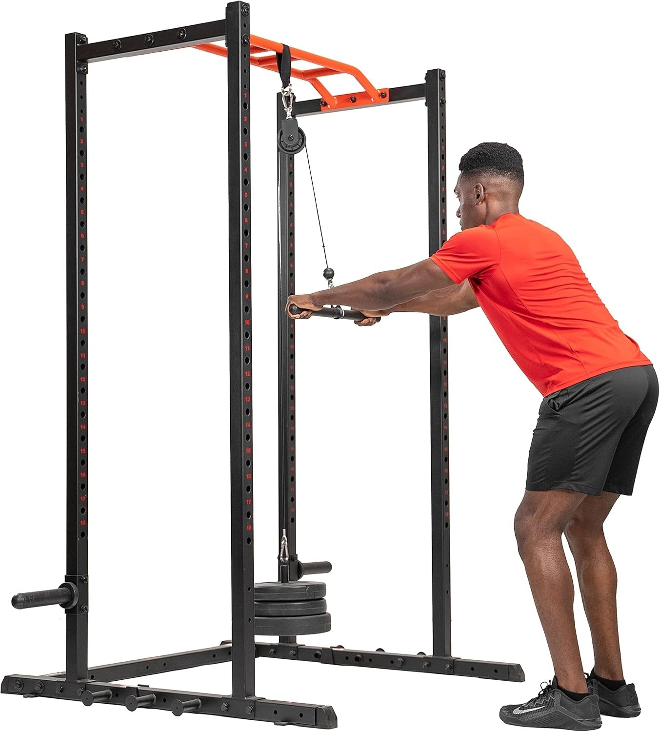 Upgrade Power Cage: Lat Pull Down Attachment, 360lb Capacity, Easy Install
