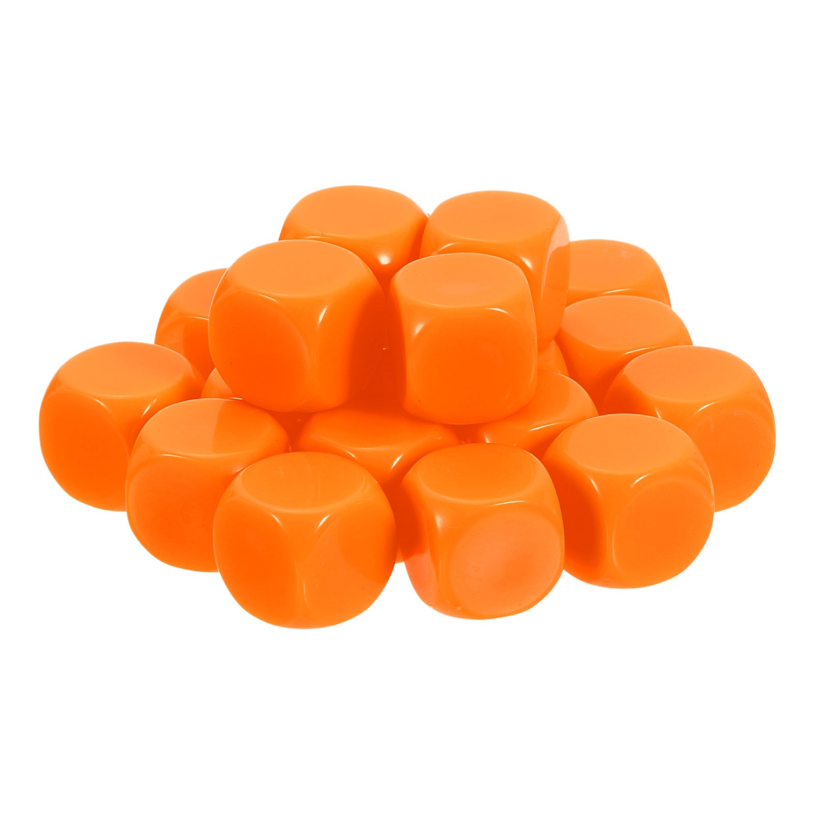 20Pcs Rounded Blank Six Sided Dice 16mm/0.6inch Acrylic Dice, Orange