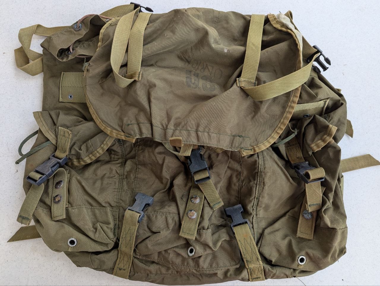 US Army ALICE Field Pack Medium OD LC-1 Vietnam Era Military Backpack - MT48-5