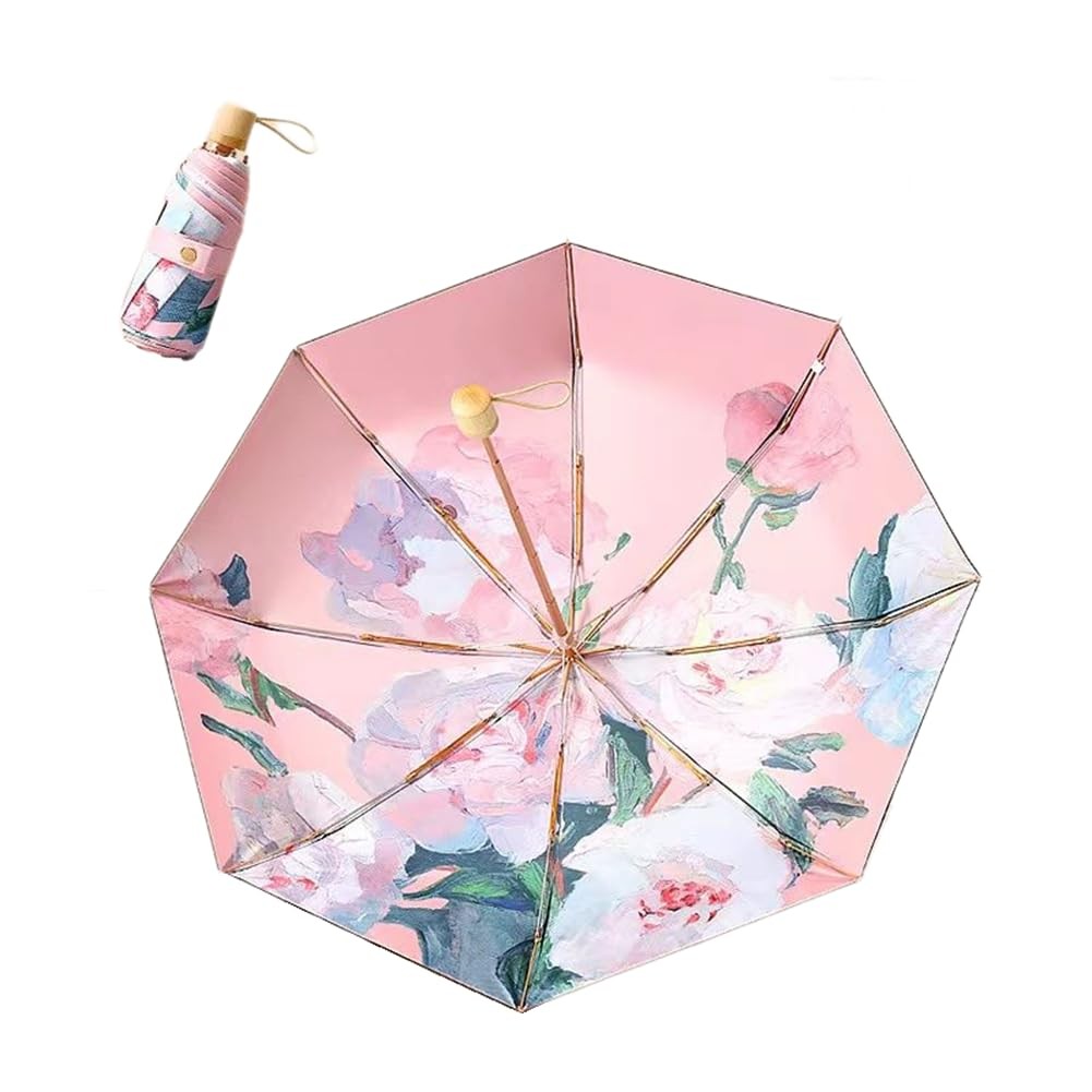 Dual-use Elegant Super Lightweight Manual Compact Travel Folding Umbrella For...