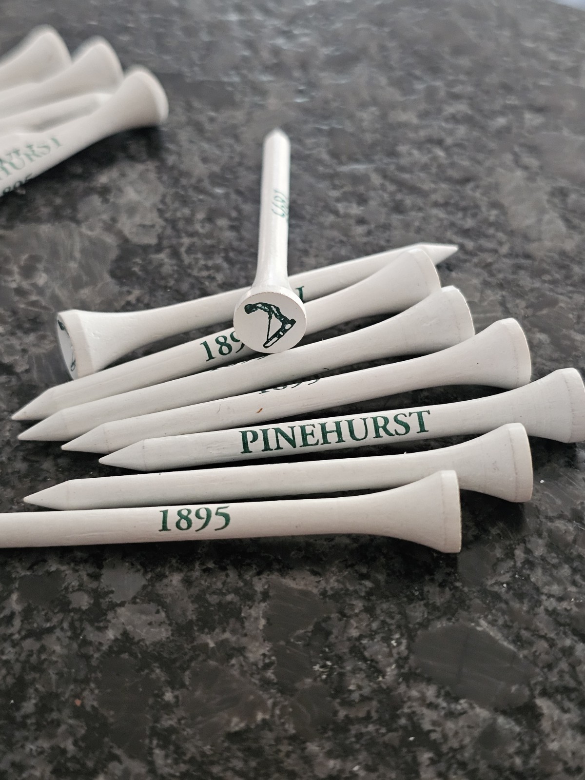 Pinehurst 1895 Golf Tee Set Of 8 Resort NC Home Of US Open Logo Classic