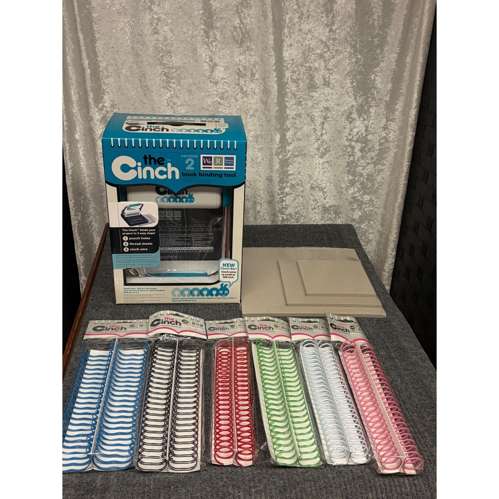 We R Memory Keepers The Cinch Ver 2 Book Binding Tool Bundle w/ Wires & Board