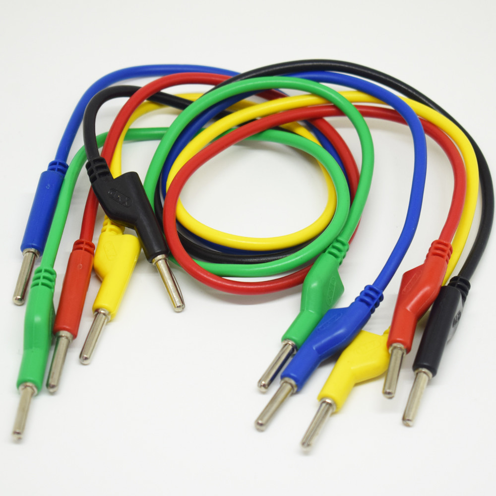 20sets 5 colors 50cm Silicone High Voltage Dual 4mm Banana Plug Test Leads Cable