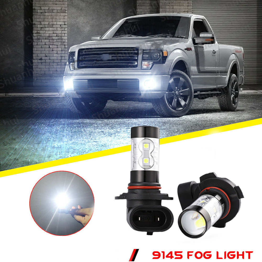 Pair 9145 LED Fog Light Bulbs 6000K Super Bright For Ford F 150 2004-2014 F150