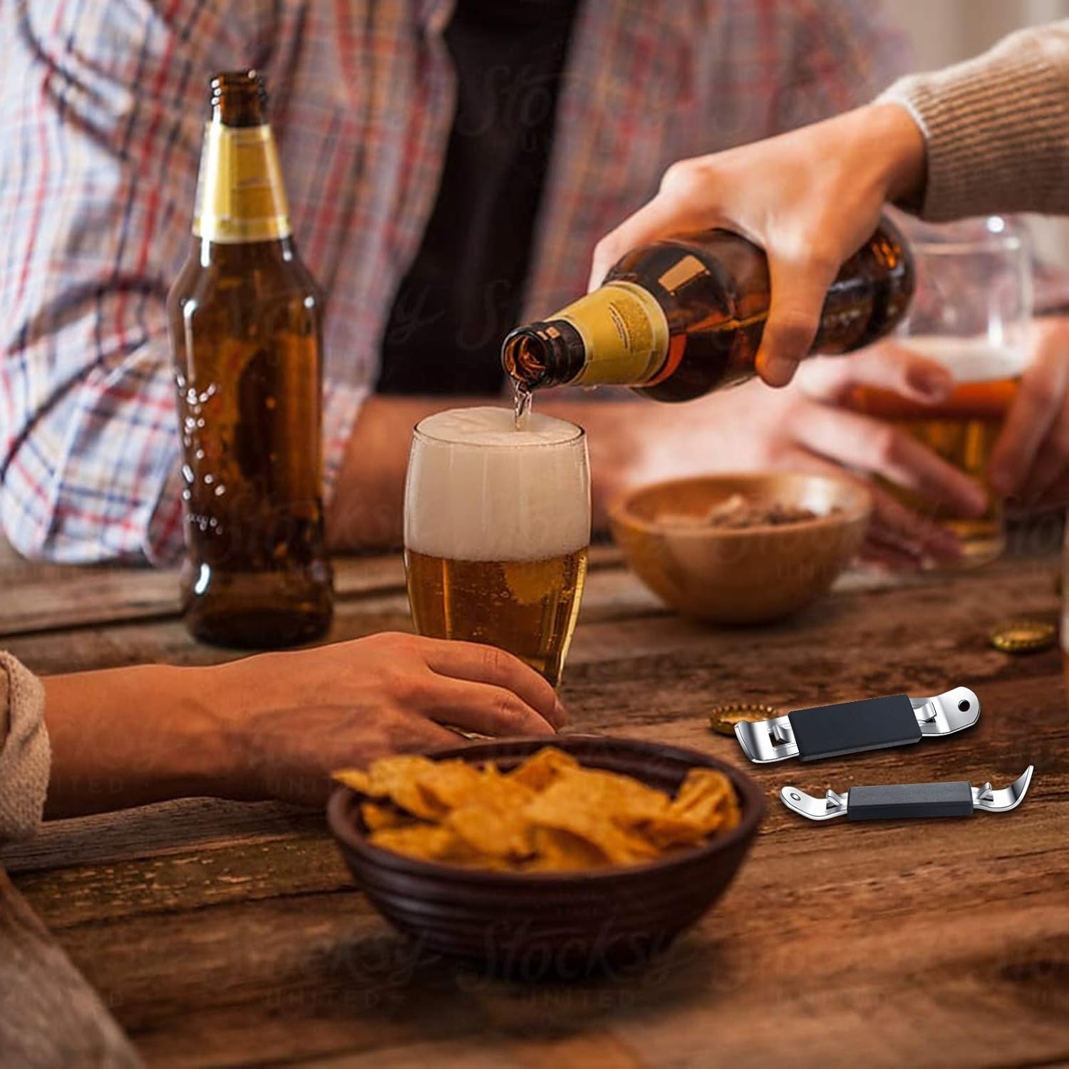 Elegant Magnetic Can Openers - 3-Piece Stainless Steel Tool Set for Entertaining