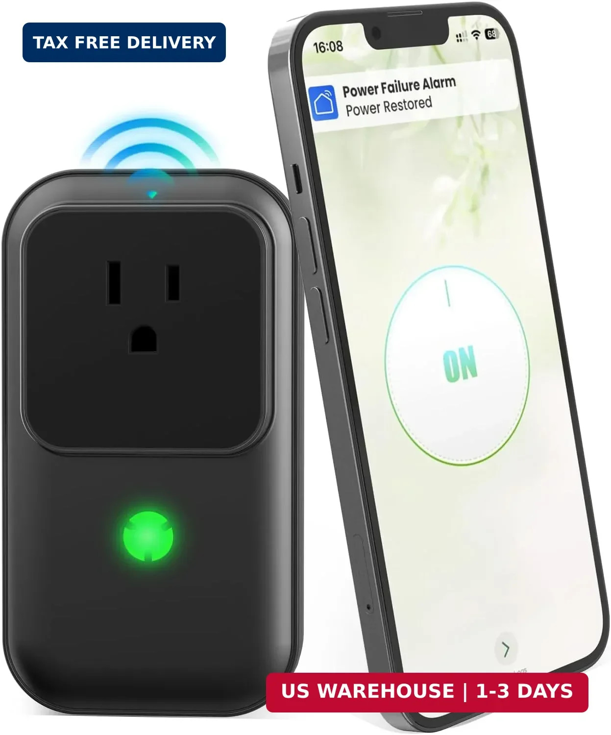Power Failure Alarm WiFi, Freezer Power Outage Alarm, Free App Notification | Lo