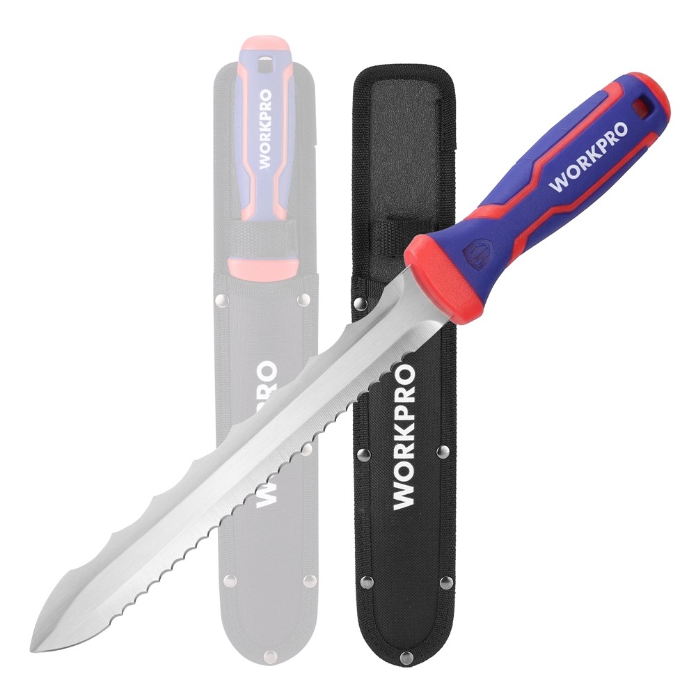 WORKPRO 8" Insulation Knife Stainless Steel Blades Double Side Cutter Duct Knife