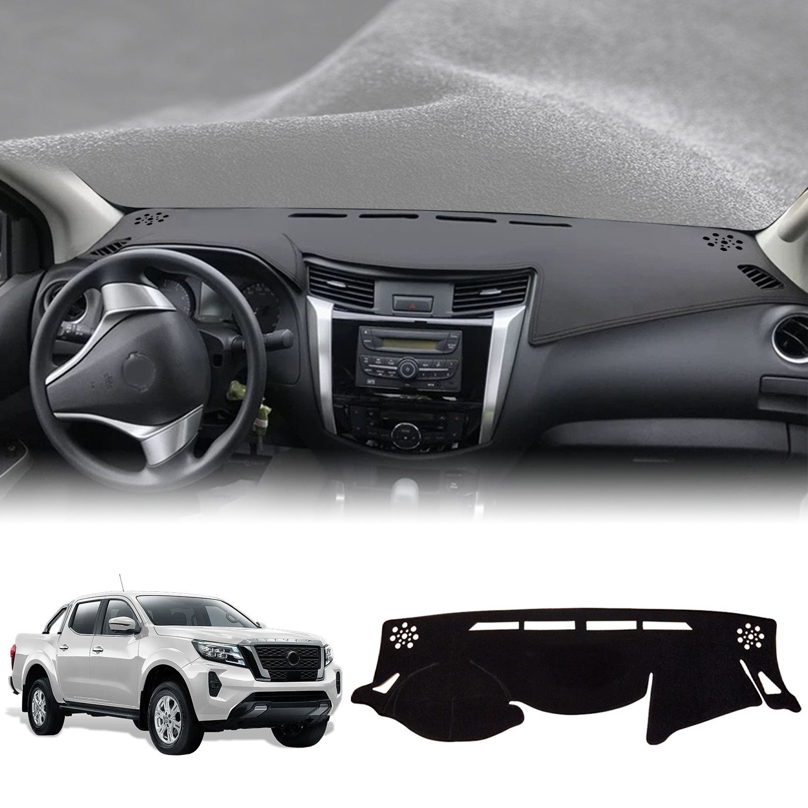 for Nissan NP300 Navara D23 2013-2024 Renault Alaskan LHD Dashboard Pad dashmat