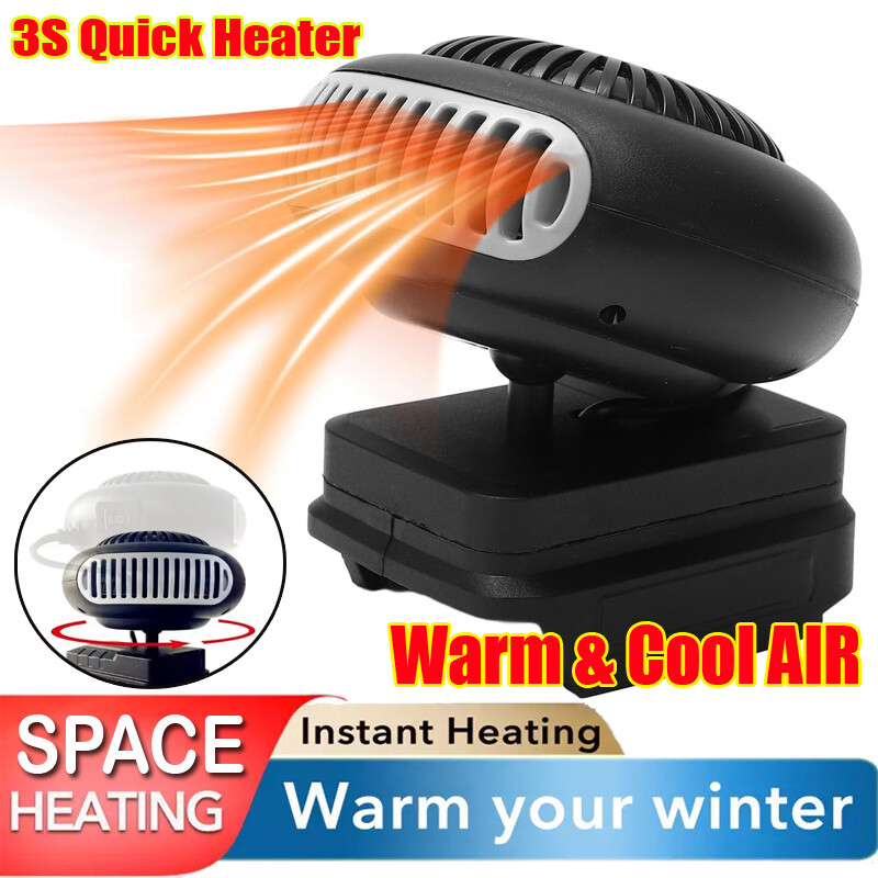 Small Space Heater 170W 2 Gears 18V Battery Operated Electric Fan Heater