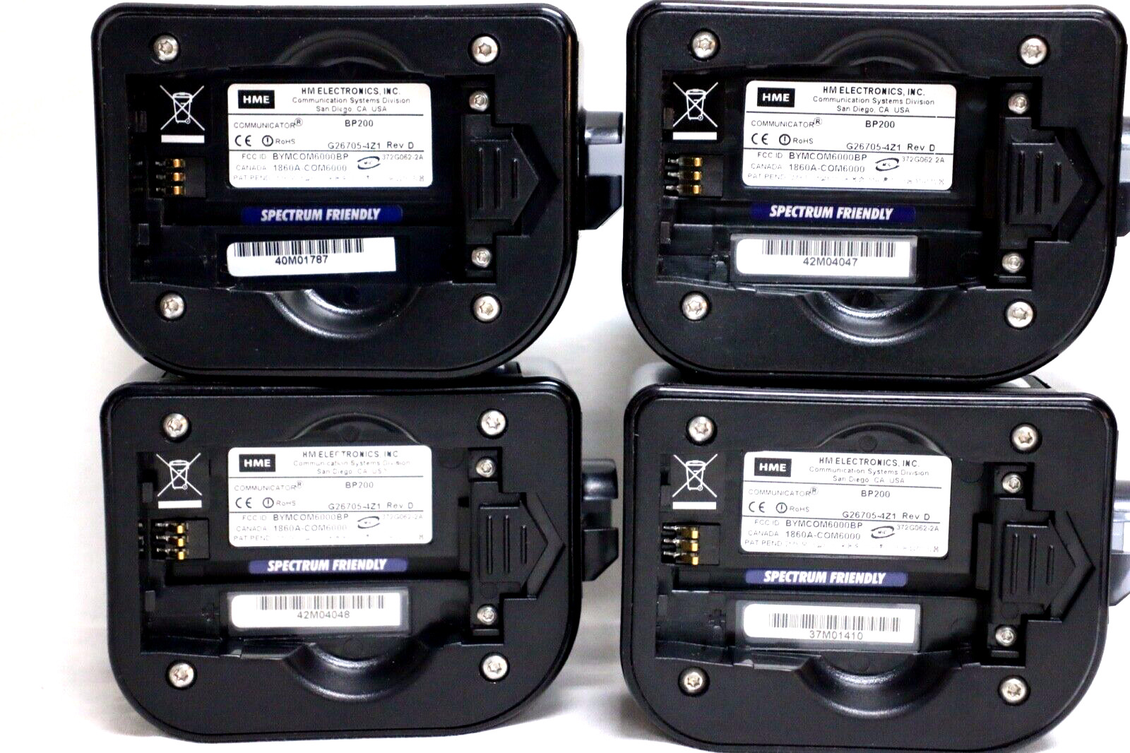 HME DX100 Wireless Intercom System Belt Pack BP200 4 User with Headsets bundle