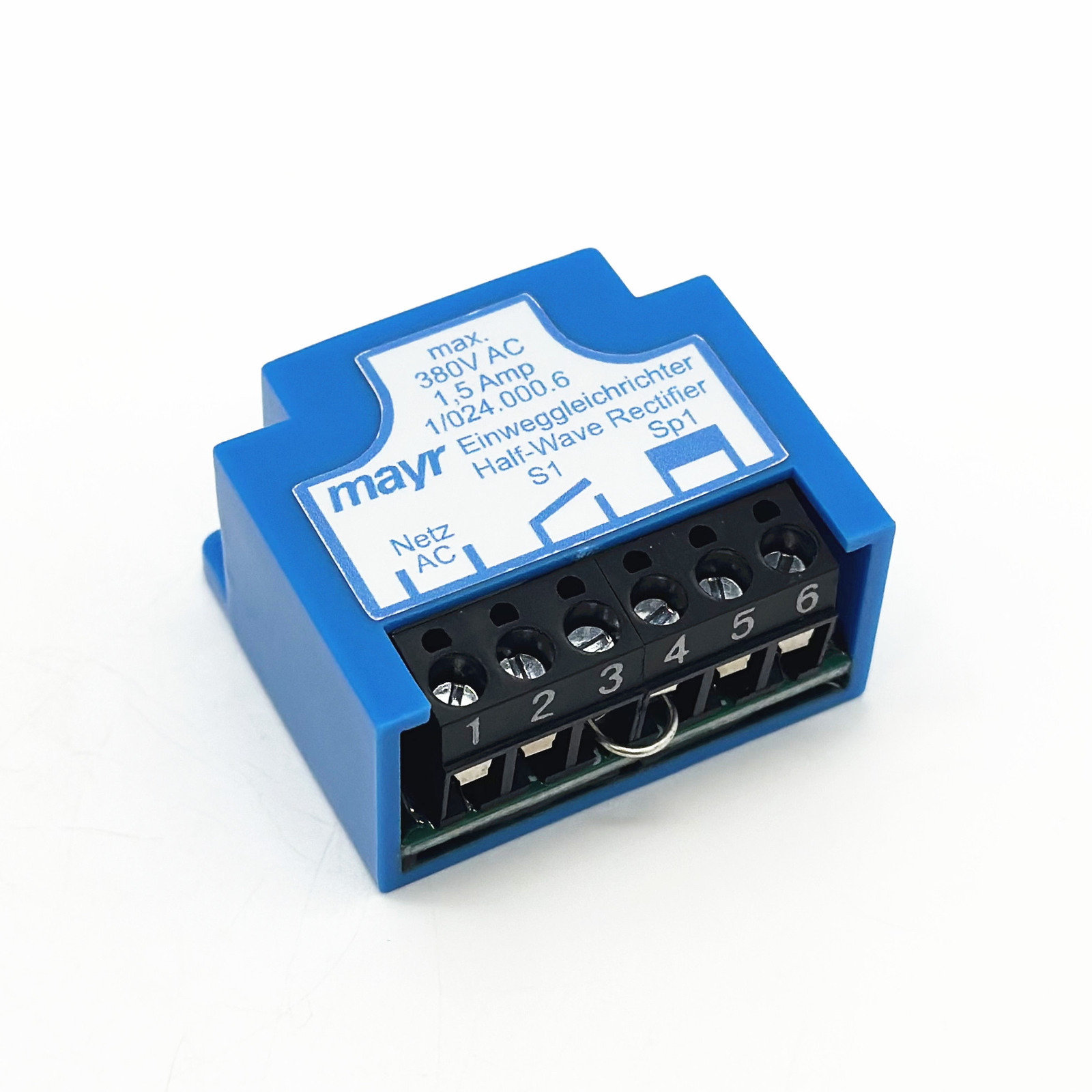 MAYR Einweggleichrichter 1/024.000.6 380V AC 1,5Amp Half-Wave rectifier module