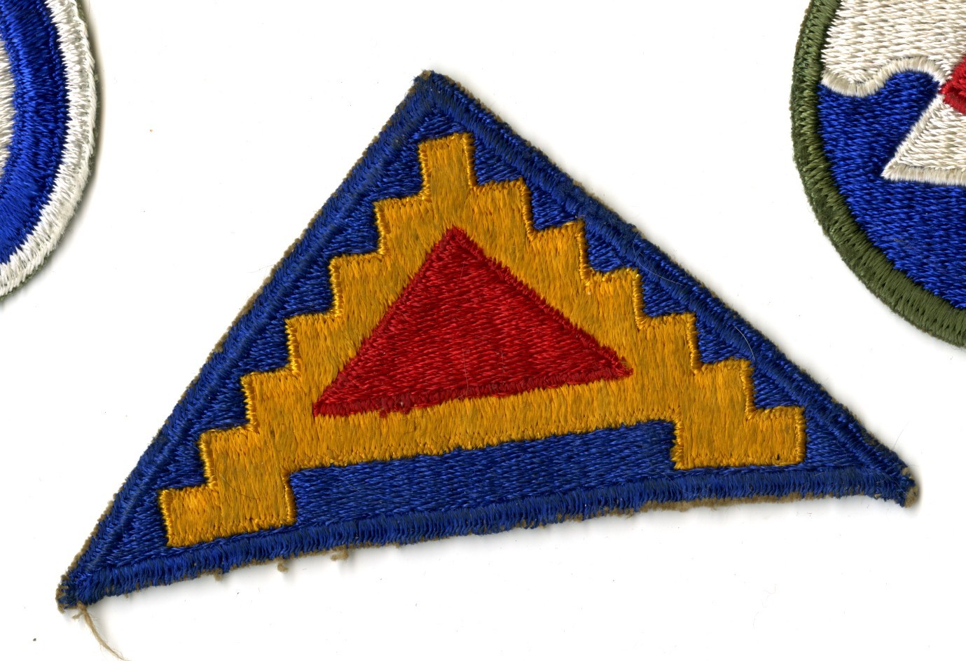 Seventh Army White Back Patch WWII Vintage Patton Sicily Italy Europe
