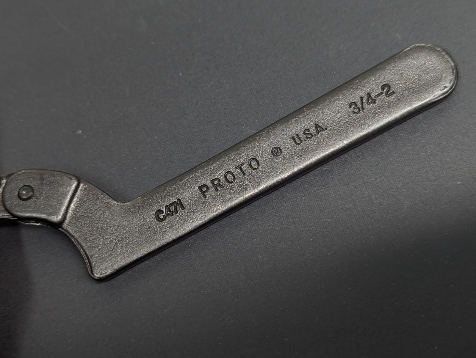 PROTO C471 Adjustable Hook Spanner Wrench 3/4-2". USA