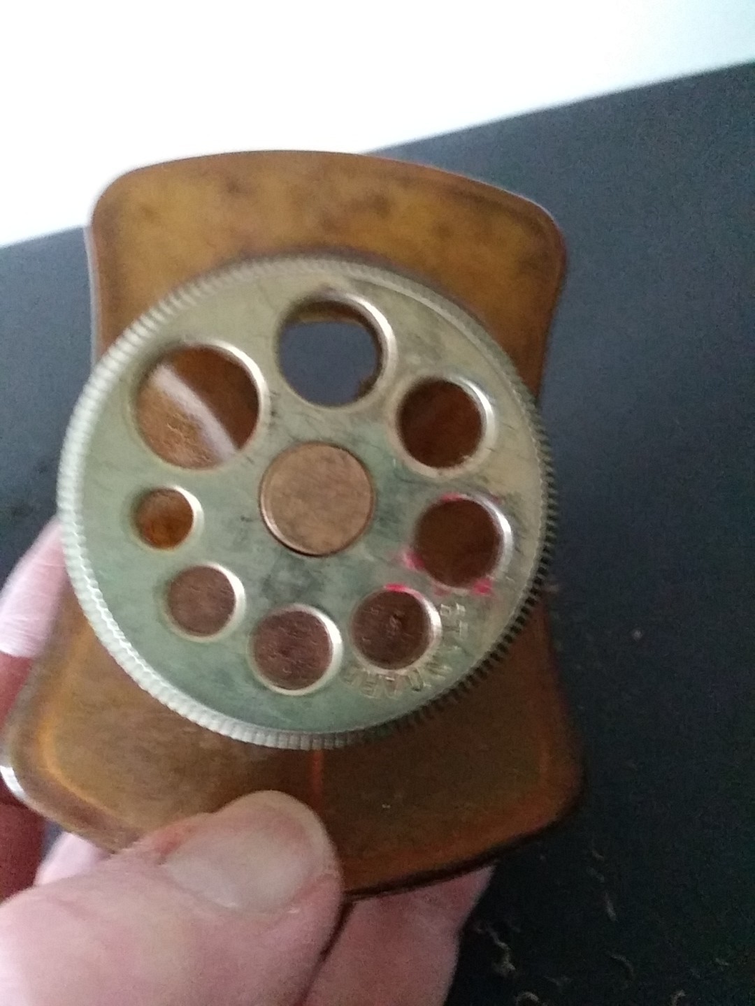 FUTURAMIC PENCIL SHARPENER Wall or Desk Mount Amber