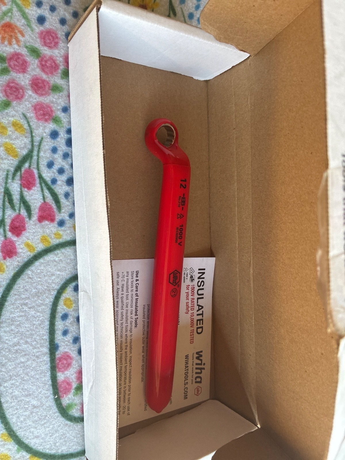 Red wiha insulated wrench 12mm