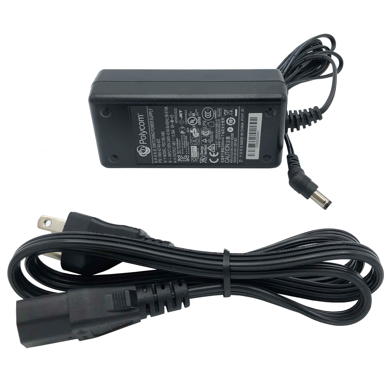 Original Polycom AC Adapter 48V for Polycom VVX300 301 400 401 511 550 601