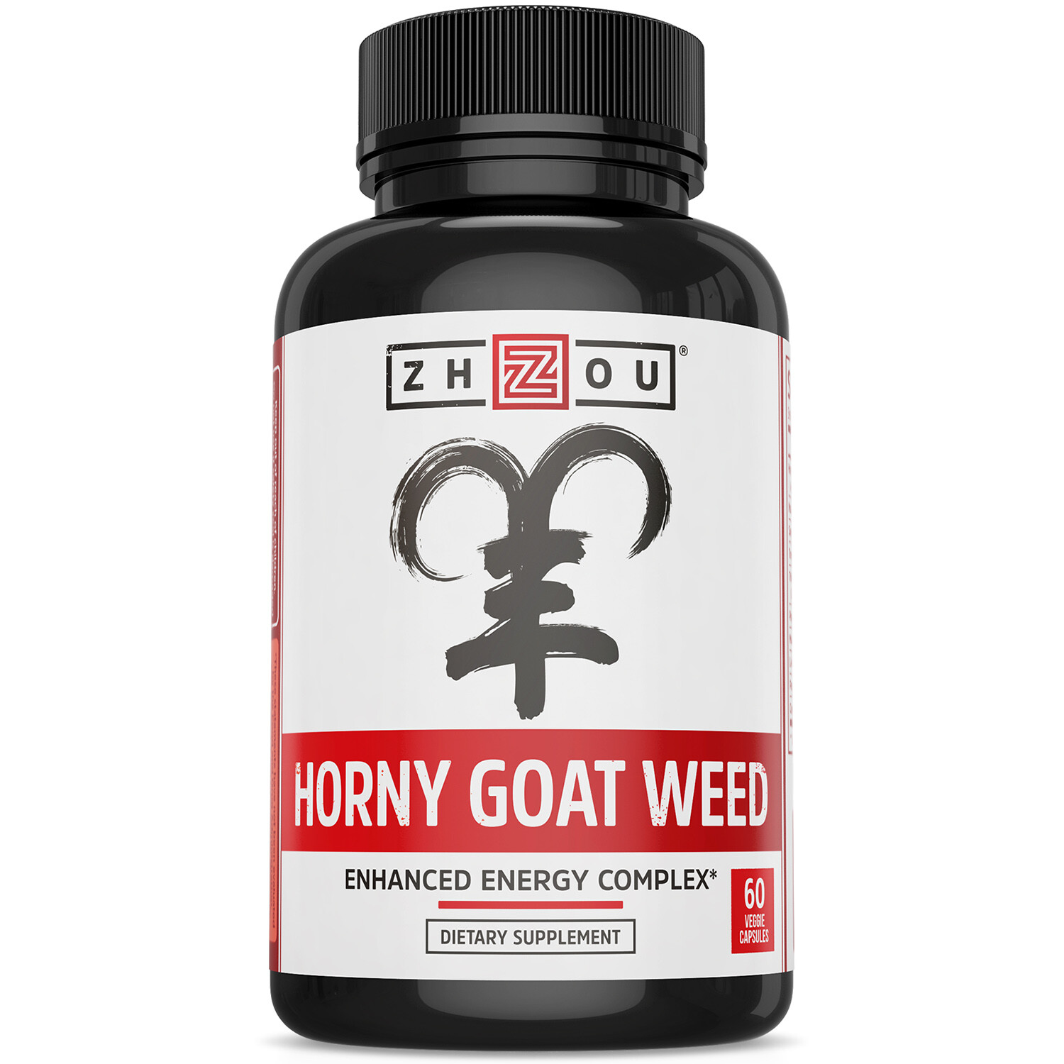 Zhou Premium Horny Goat Weed Extract | 30 Servings, 60 Veggie Capsules