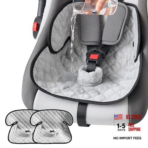 2 Pack Waterproof Piddle Pads Carseat Potty Training Car Seat Grey-2 Packs