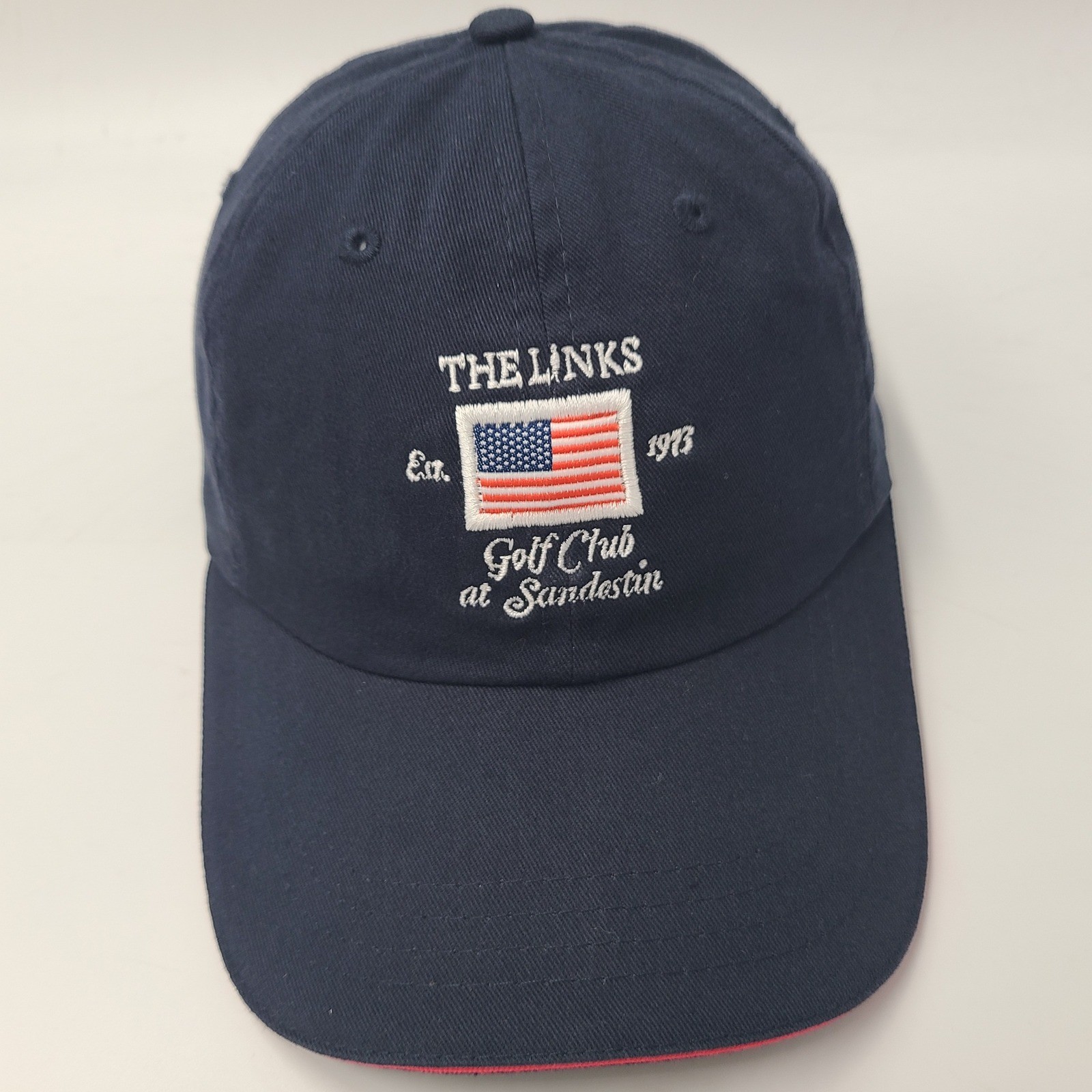 The Links Golf Club Hat Strapback Blue Red Sandestin Florida Course USA Logo Men