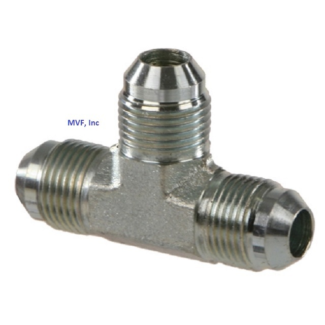 Hydraulic 1/2" JIC Union Tee, JIC Male x JIC Male x JIC Male PLTD Steel 2603-08