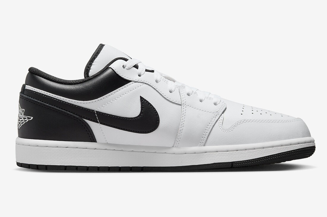 Nike Air Jordan 1 Retro Low White Black Nby 553558-132 sz 10 Men's