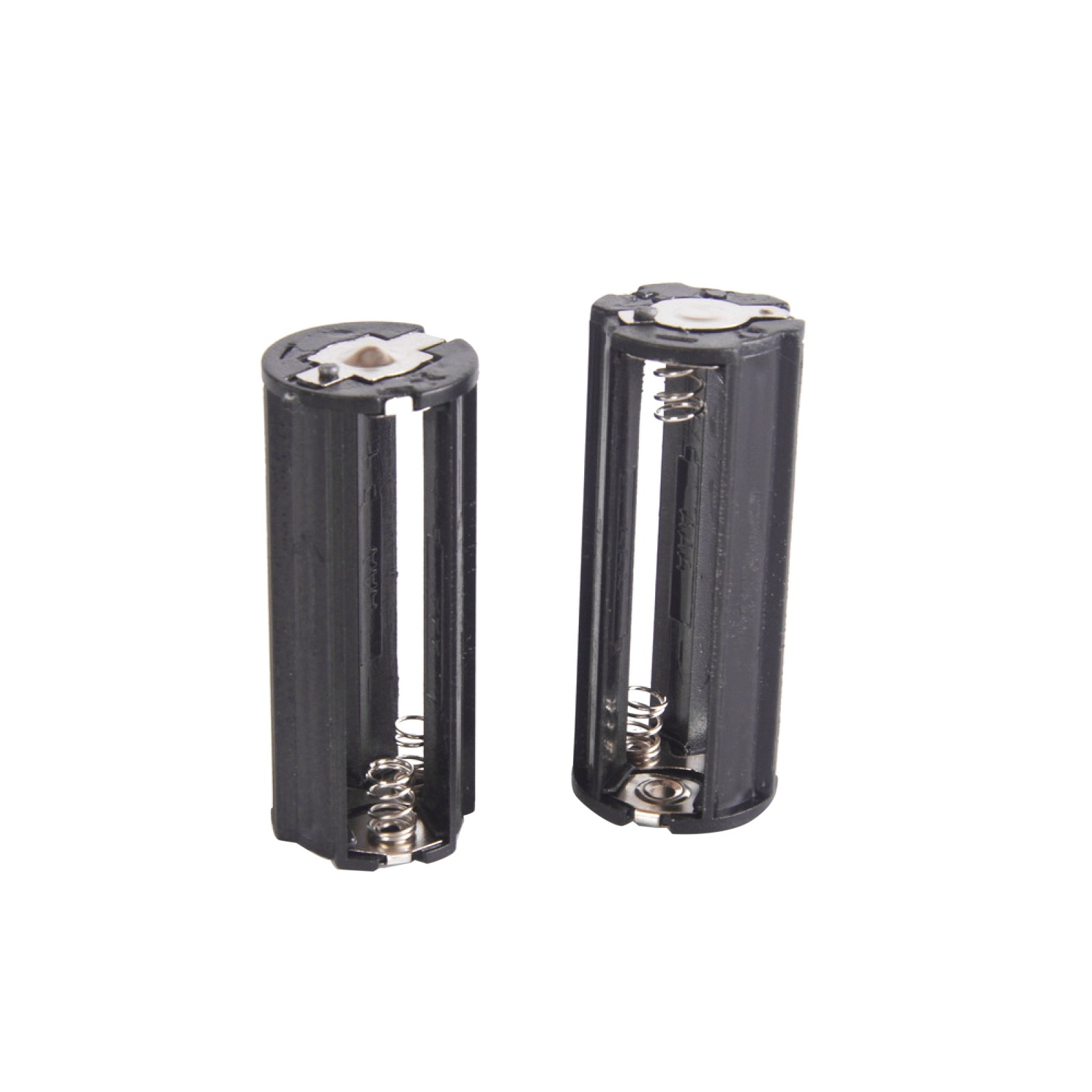 2Pcs Cylindrical Case Battery Holder Converter For Flashlight Round Circular