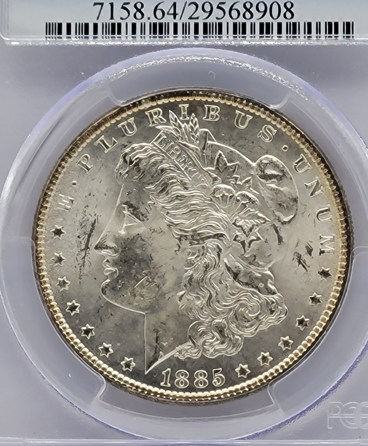 1885 Morgan Silver Dollar $1 - Graded by PCGS MS64