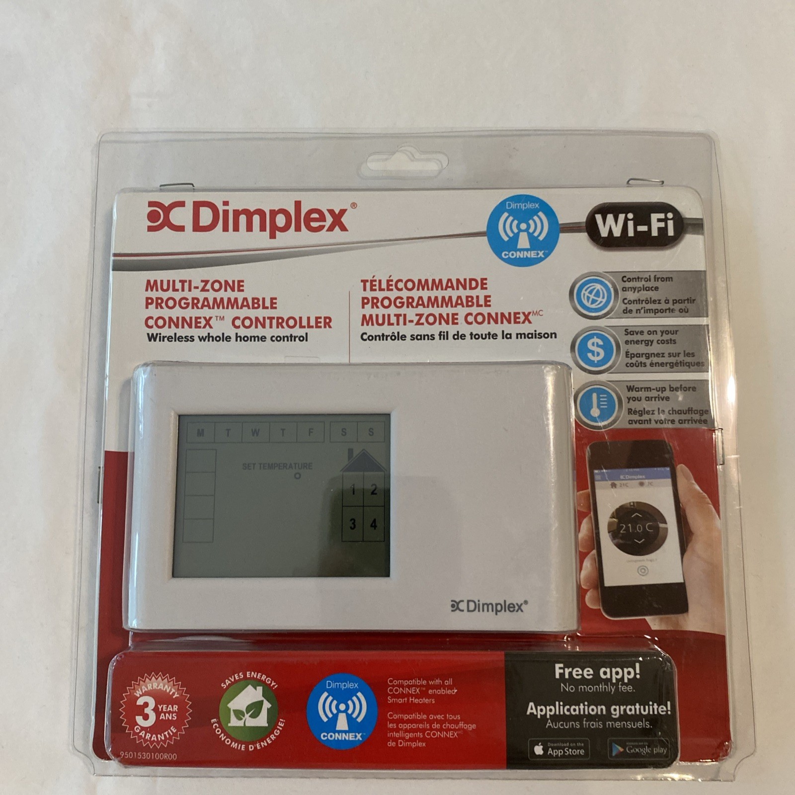 New Sealed Dimplex Multi Zone Programmable Connex Controller Thermostat CX-WIFI