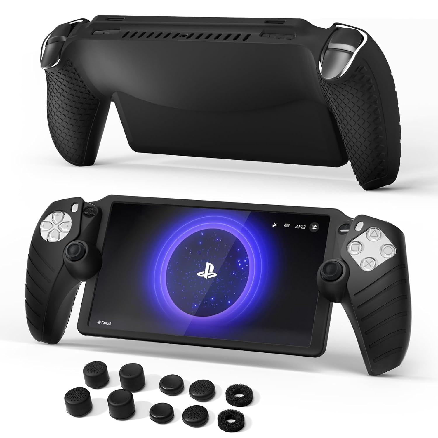 Soft Silicone Protective Case For PS Portal,8 Thumb Grip Caps   2 Precision Ring