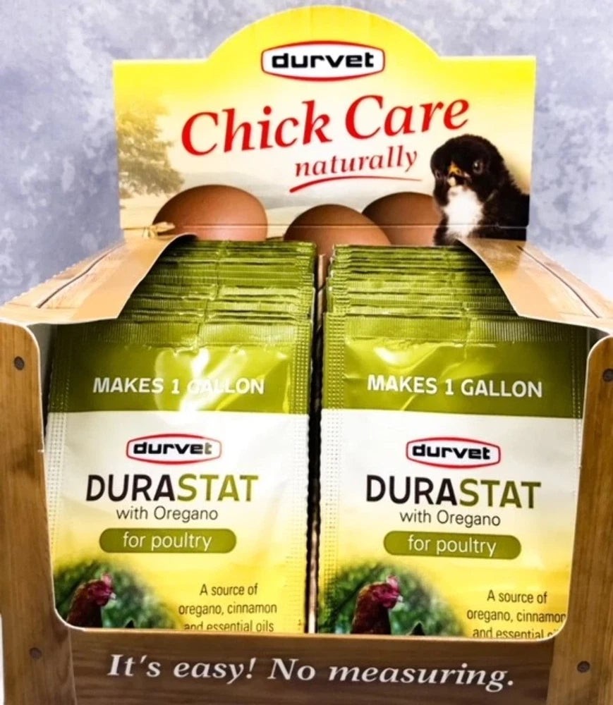DuraStat Poultry Water Supmt 4g Oregano Essentials Antibiotic-Free 40-Pack