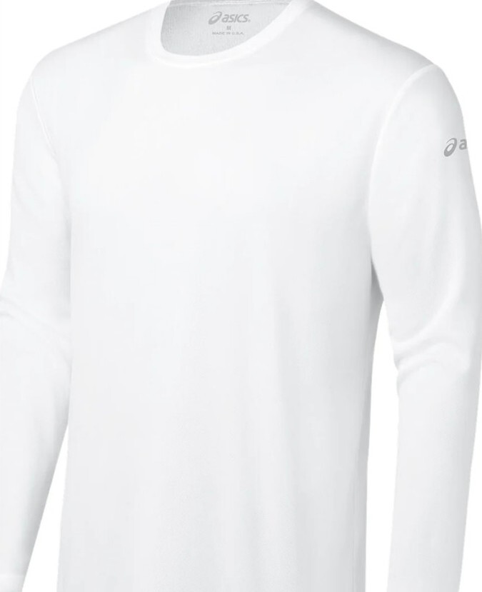 Asics Moisture Wicking Shirt - Long Sleeves XL White
