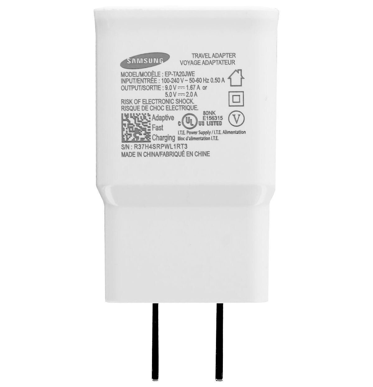 Samsung EP-TA20JWE Travel Charger for Micro USB Devices - White