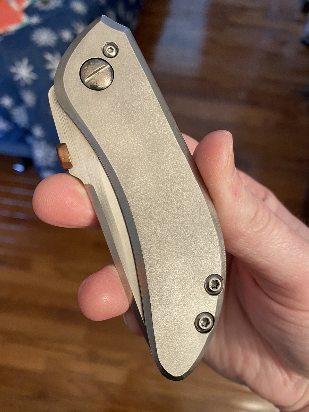 Kh Knives Full Custom Tendance PROTOTYPE Folding Knife Copper S90V RARE