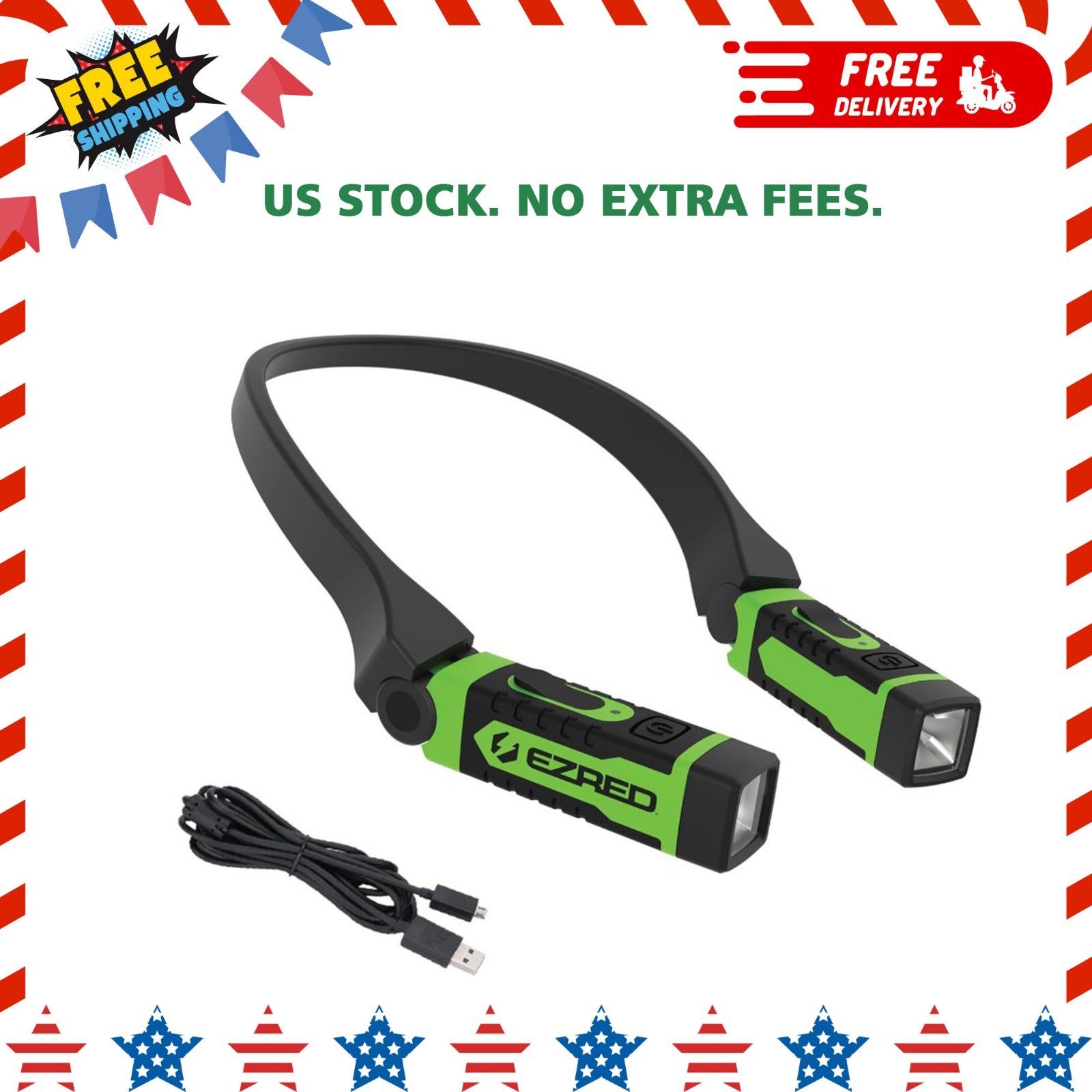 Anywear Rechargeable Neck Light for Hands-Free Lighting NK15-GR Green, Perfect