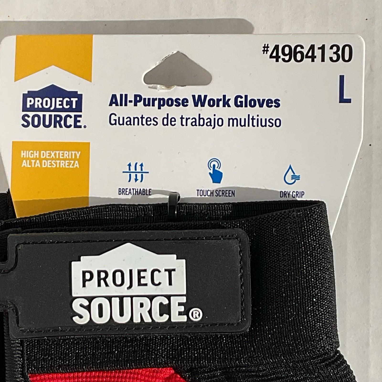 New Project Source All Purpose Work Gloves High Dexterity Size Large