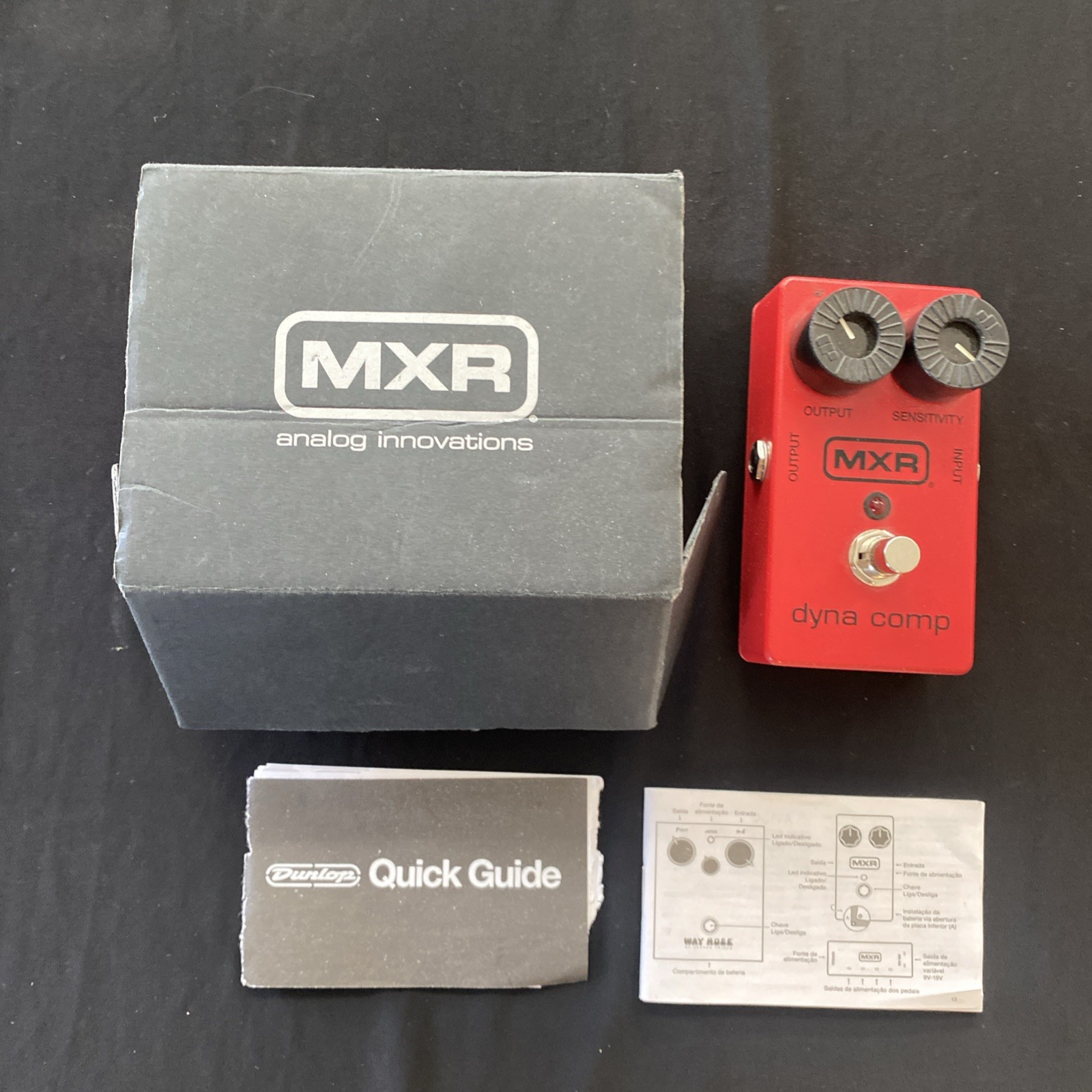 Used MXR M102 Dyna Comp Compressor Guitar Effects Pedal FREE SHIPPING