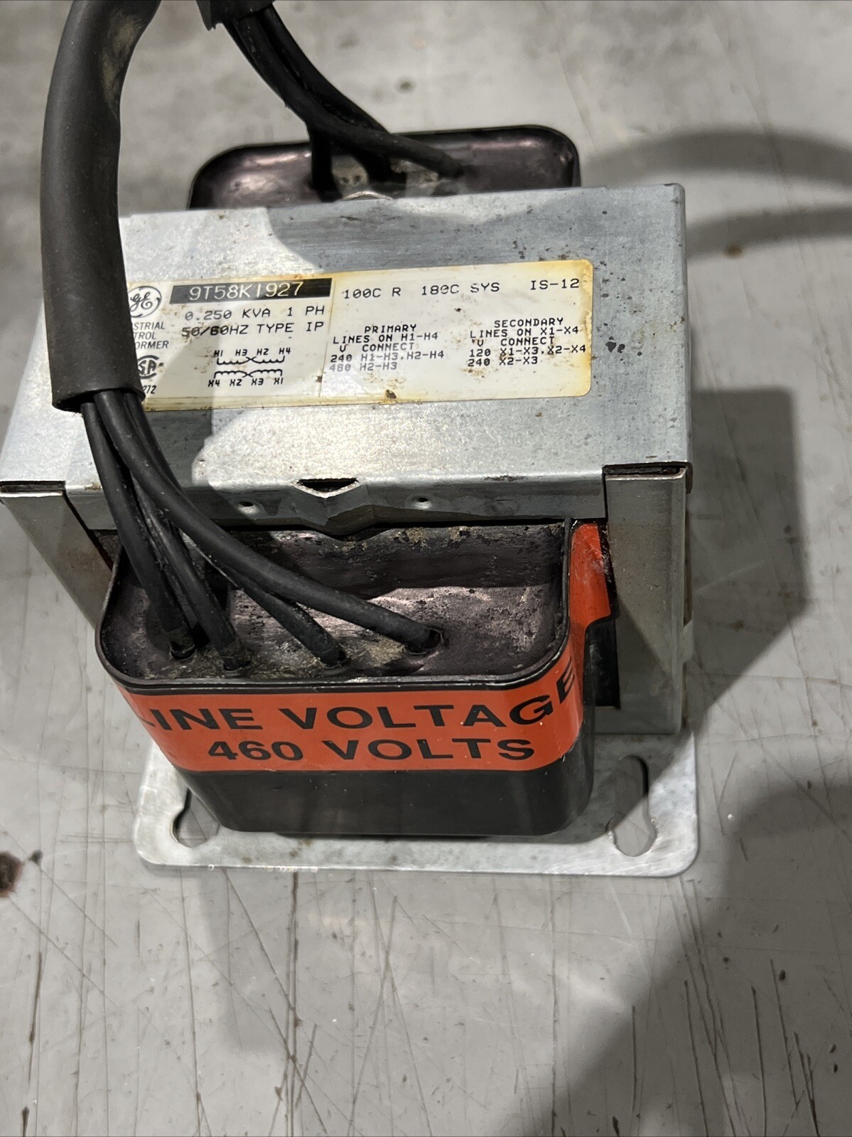 🔥GE 9T58K1927 Industrial Control Transformer 0.250kVA 1P 60Hz,Used,FreeShip🇺🇸