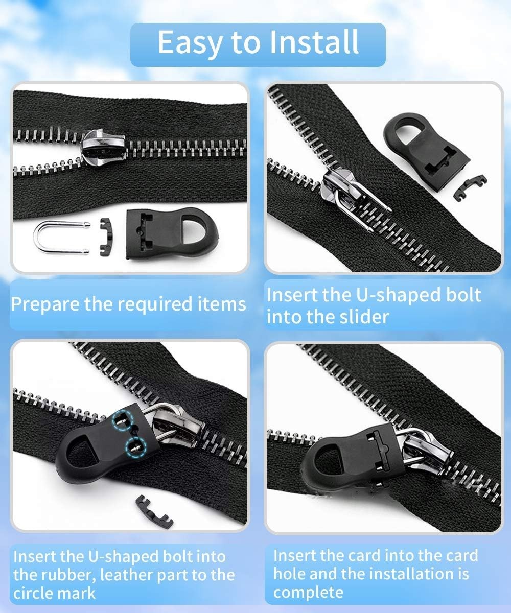 Zipper Pull, Universal Zipper Pull Replacement, Broken Replacement Zippers Pu...