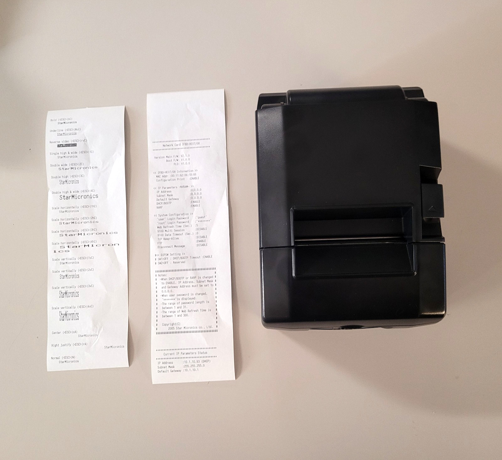Star TSP650 TSP654LAN Ethernet Receipt Printer works with Square No Power Supply